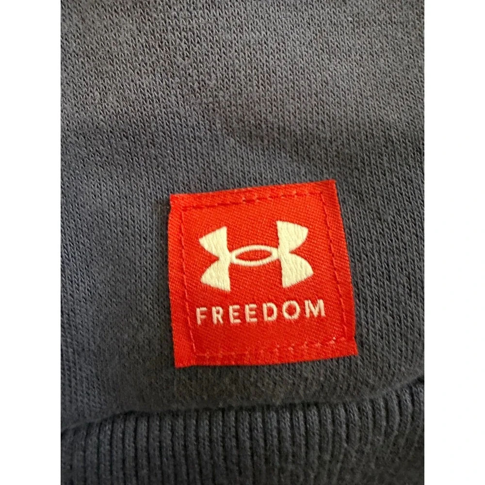 Under‎ Armour Project Rock Brahma Bull Freedom Hoodie Mens Size Medium Blue